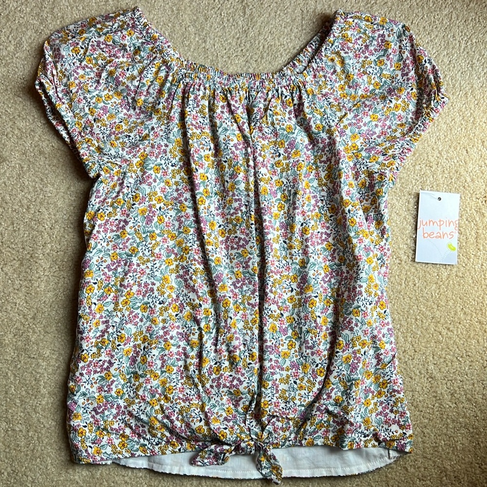 Jumping Bean Floral Print Top Size 10